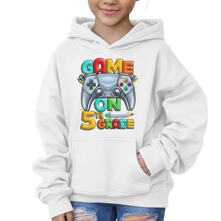 Game On 5th Grade Back To School 5th Grade Level Unlocked Performance Graphic Kid Hoodie