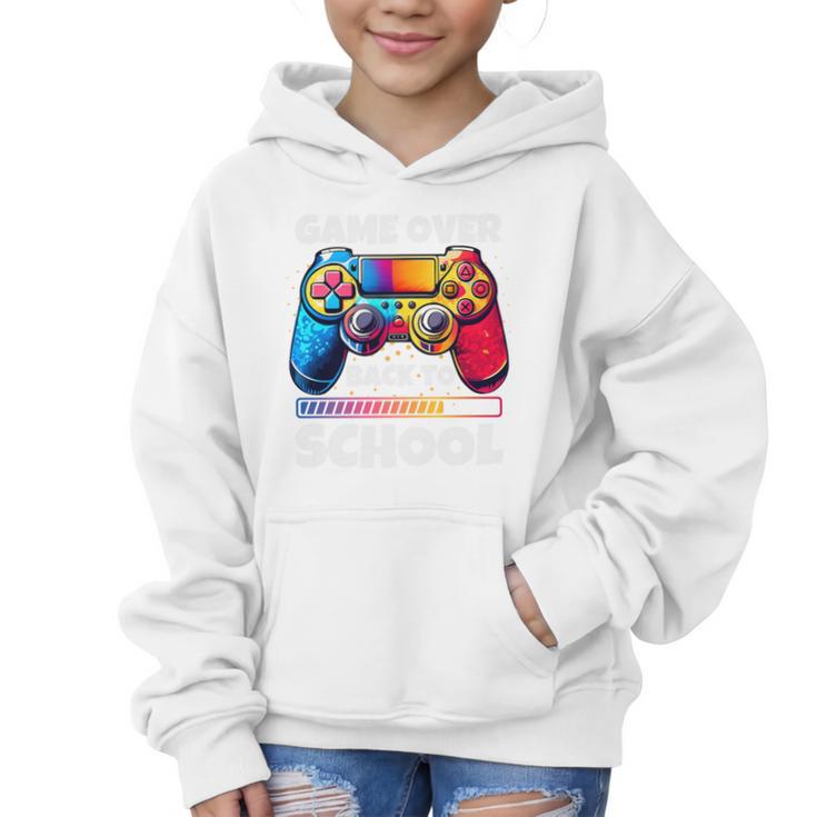 Game Over Back To School Gaming Controller Kids Gamer Premium Tri-Blend Graphic Kid Hoodie