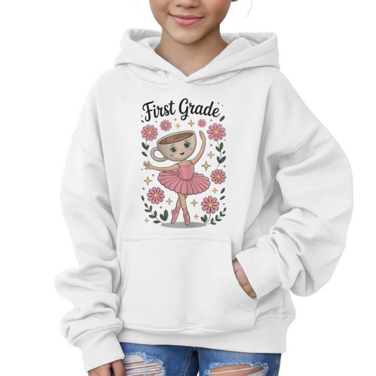 Girls Back To School Cappuccina Italian Brainrot First Grade Graphic Kid Hoodie