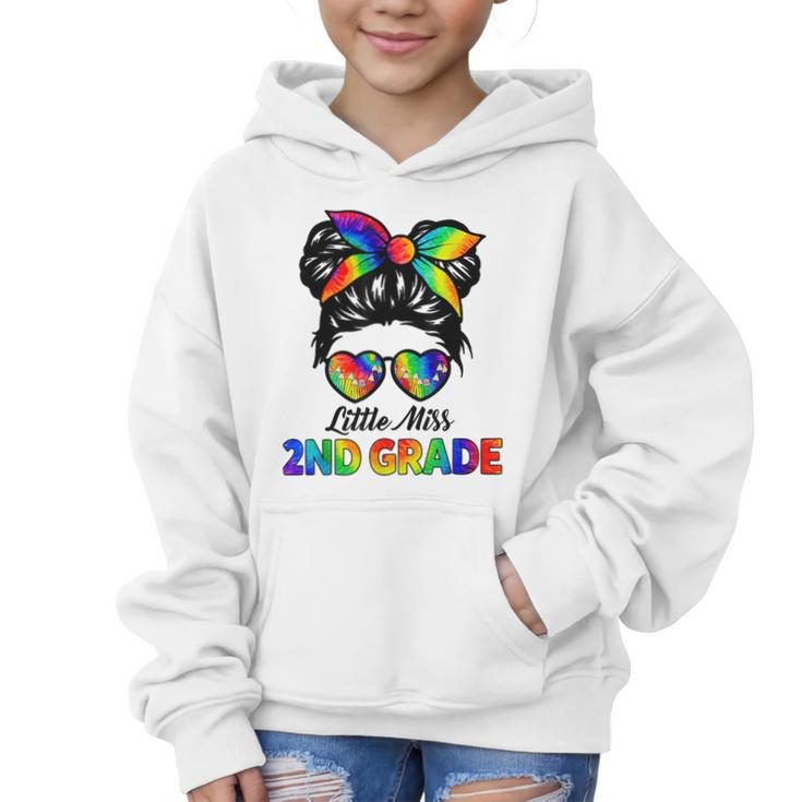 Girls Second Grade Back To School Cute Little Miss 2nd Grade Graphic Kid Hoodie