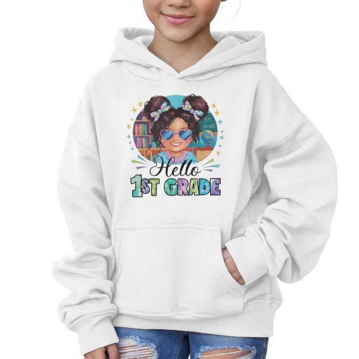 Hello 1st Grade Girl Back To School Kids Boys Girls Graphic Kid Hoodie