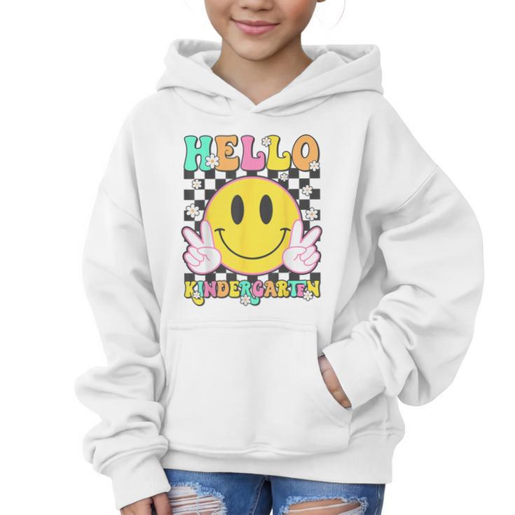 Hello Kindergarten Smile Face Back To School Girl Kid Graphic Kid Hoodie