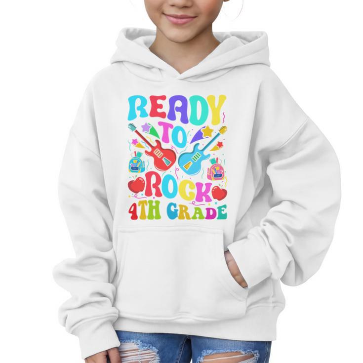 Im Ready To Rock 4th Grade Back To School 4th Grade Guitar Performance Graphic Kid Hoodie