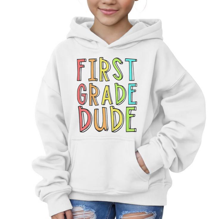 Kids First Day Of First Grade Dude 1st Grade Back To School Boys Graphic Kid Hoodie