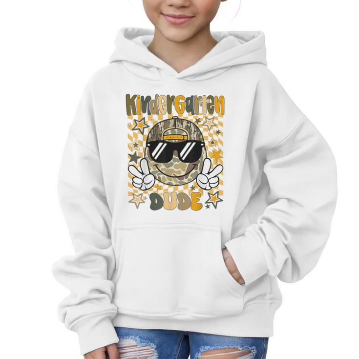 Kindergarten Camo Camouflage Smile Face Back To School Kids Graphic Kid Hoodie