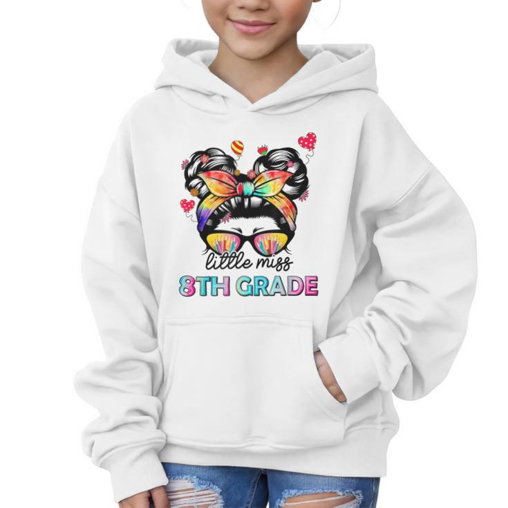 Little Miss Eighth Grade Back To School 8th Grade Girls Graphic Kid Hoodie