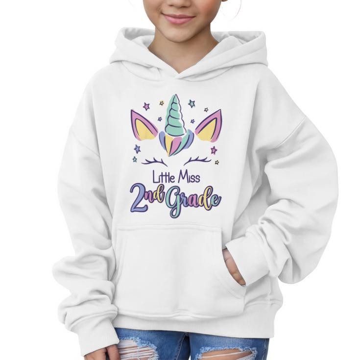 Little Miss Second Grade 2025 2nd Grade Back To School Graphic Kid Hoodie