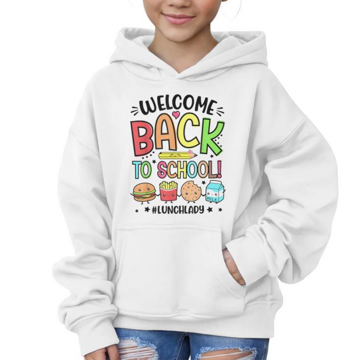 Lunch Lady Welcome Back To School 1st Day Of School Graphic Kid Hoodie
