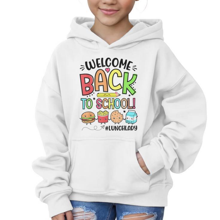 Lunch Lady Welcome Back To School First Day Of School Graphic Kid Hoodie