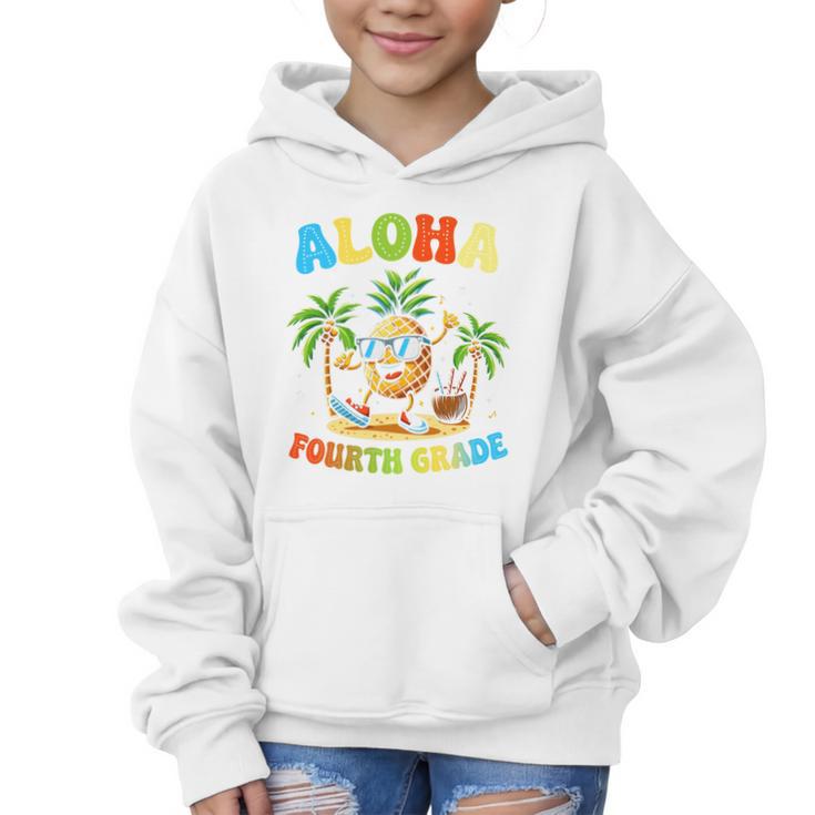 Pinapple Beach Back To School Day Aloha Fourth Grade Performance Graphic Kid Hoodie