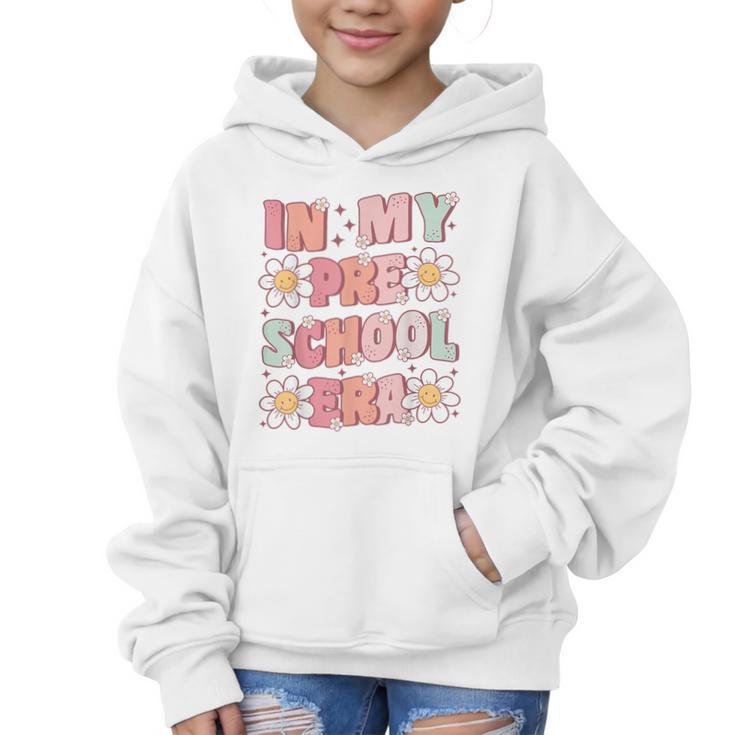 In My Preschool Era Retro Cute Groovy Pre K Back To School Graphic Kid Hoodie