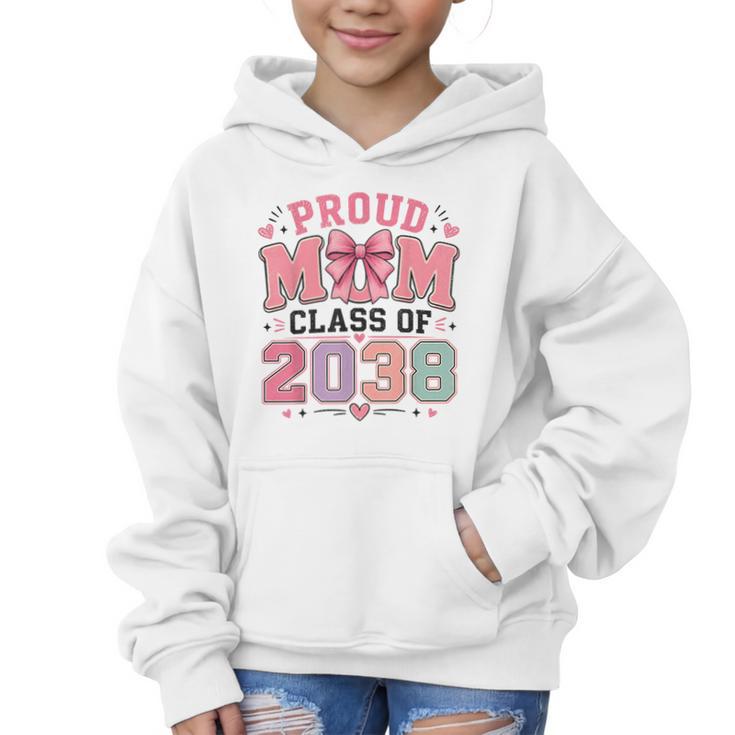 Proud Mom Class Of 2038 Retro Kindergarten Back To School Graphic Kid Hoodie