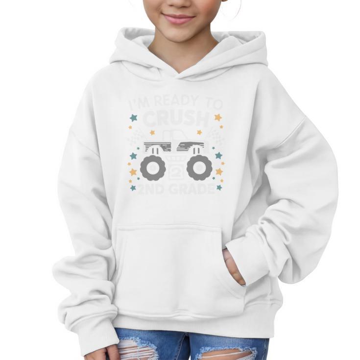 Im Ready To Crush 2nd Grade Boy Monster Truck Back To School Graphic Kid Hoodie