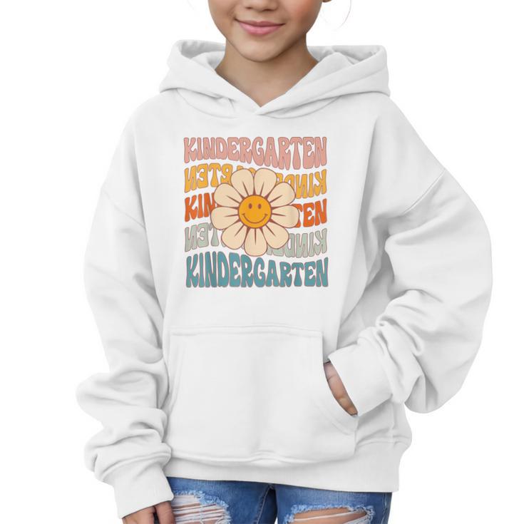 Retro Kindergarten Daisy Colorful Back To School Student Kid Graphic Kid Hoodie