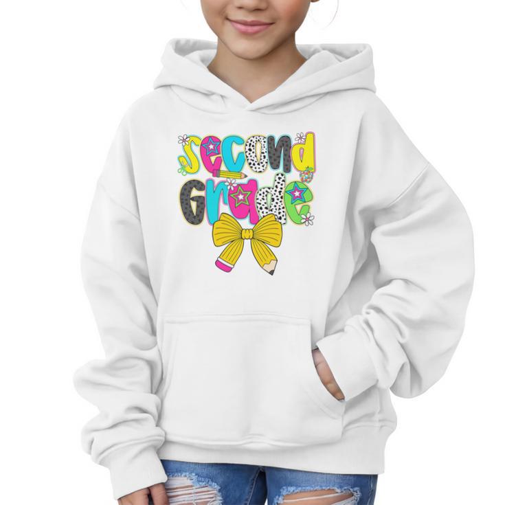 Second Grade Coquette Bow First Day Of School Back To School Performance Graphic Kid Hoodie