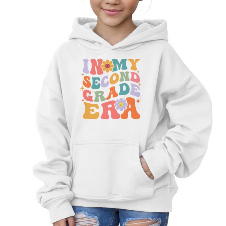 In My Second Grade Era Back To School Retro Groovy 2nd Grade Graphic Kid Hoodie
