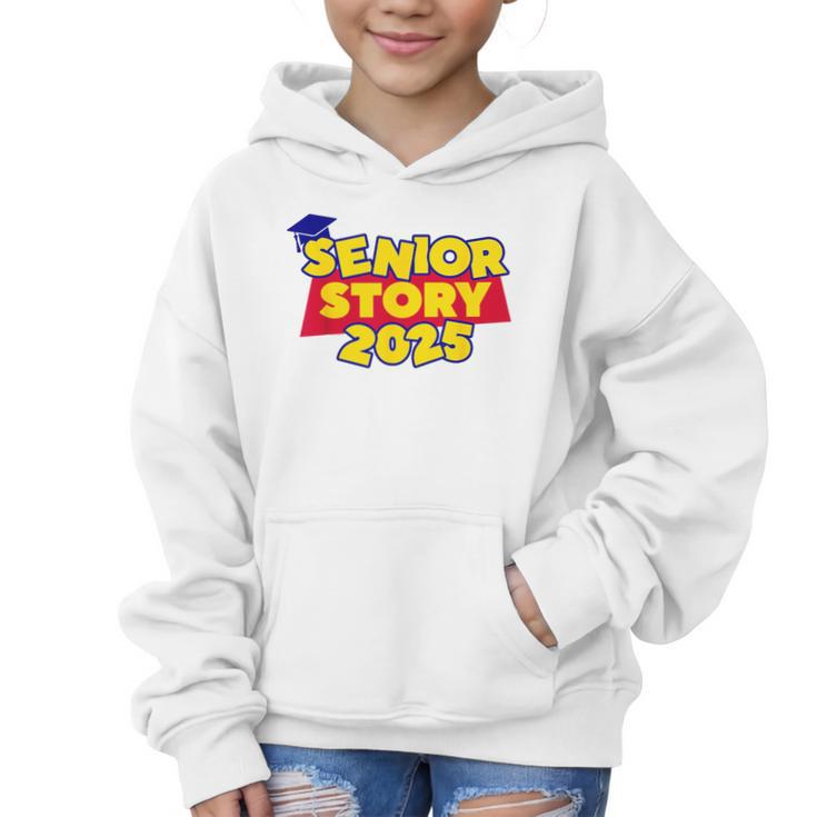 Senior 2025 Story Class Of 2025 Back To School 2025 Grad 25 Graphic Kid Hoodie