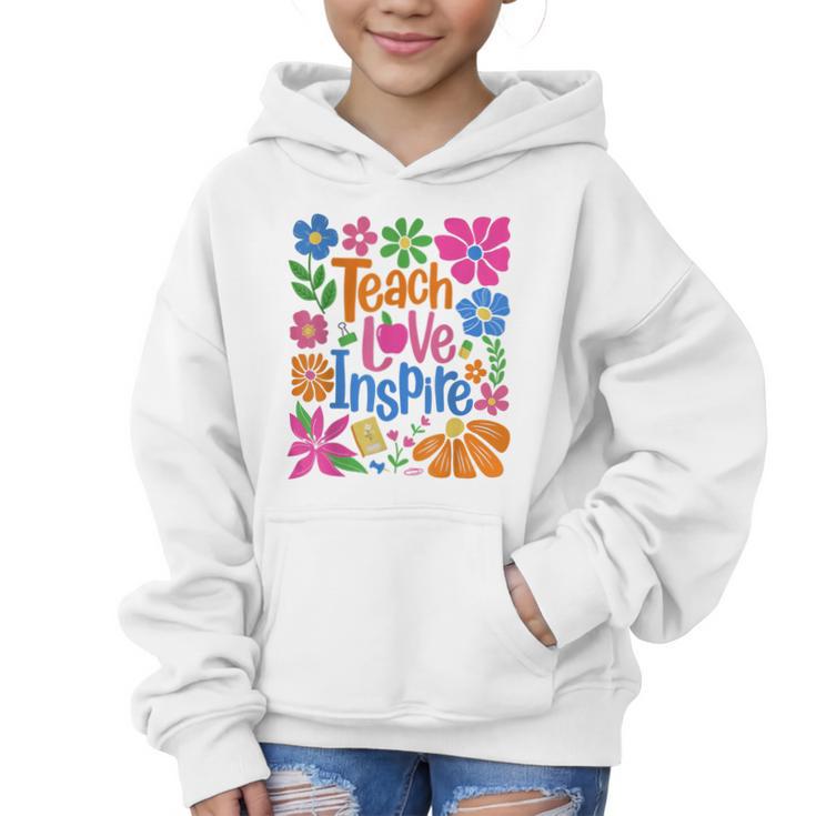 Teach Love Inspire Back To School Graphic Kid Hoodie