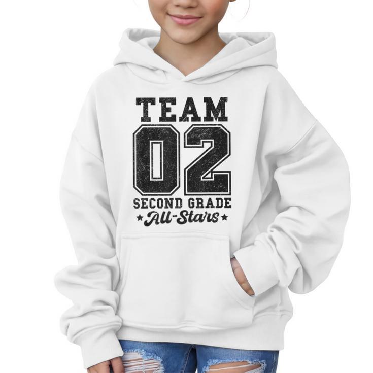 Team 2nd Grade All-Stars Back To School Sports Jersey Graphic Kid Hoodie
