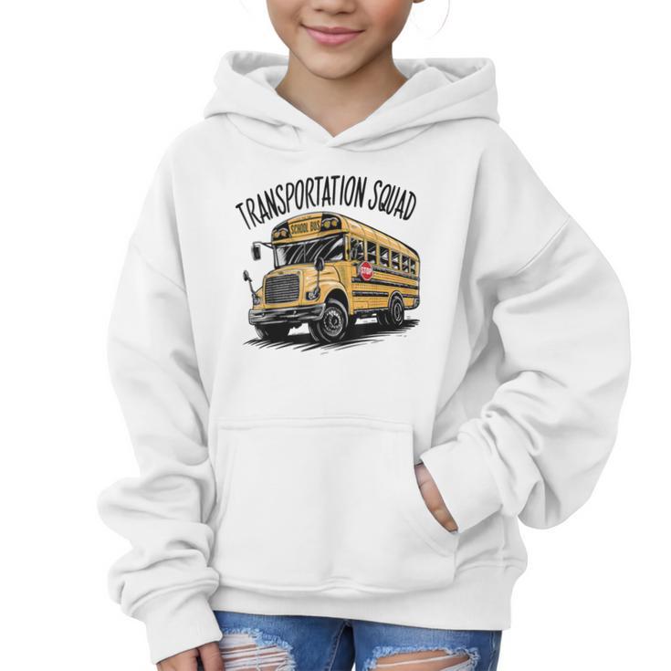 Transportation Squad Bus Drivers Back To School Graphic Kid Hoodie