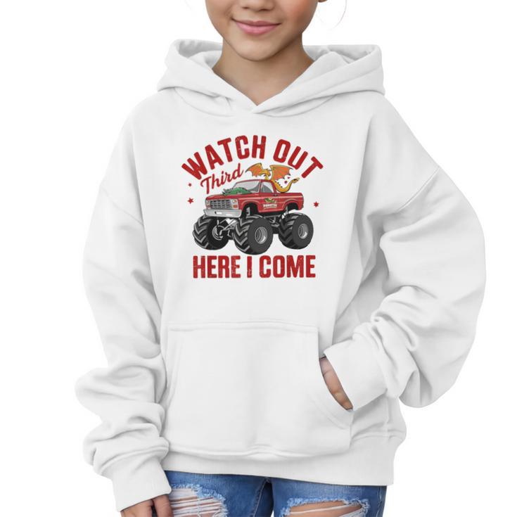 Watch Out Third Here I Came Dragon Back To School Summer Tee Graphic Kid Hoodie