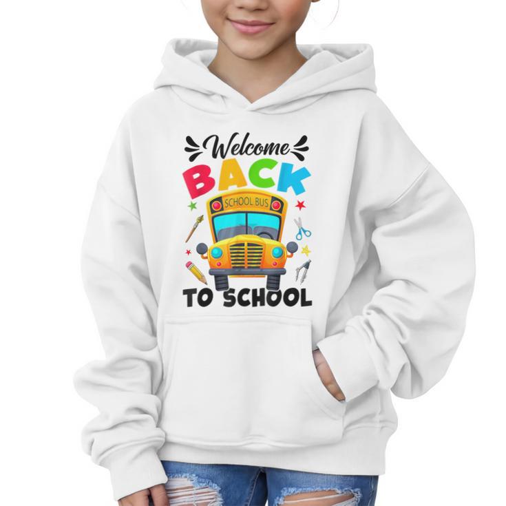 Welcome Back To School Outfit School Bus Driver Graphic Kid Hoodie