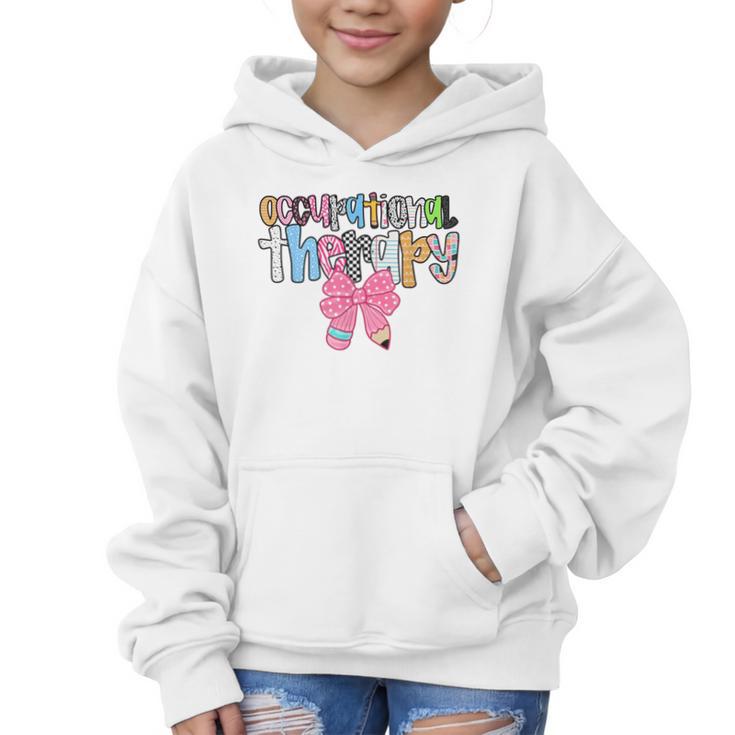 Women Occupational Therapy OT Pencil Bow Back To School COTA Graphic Kid Hoodie