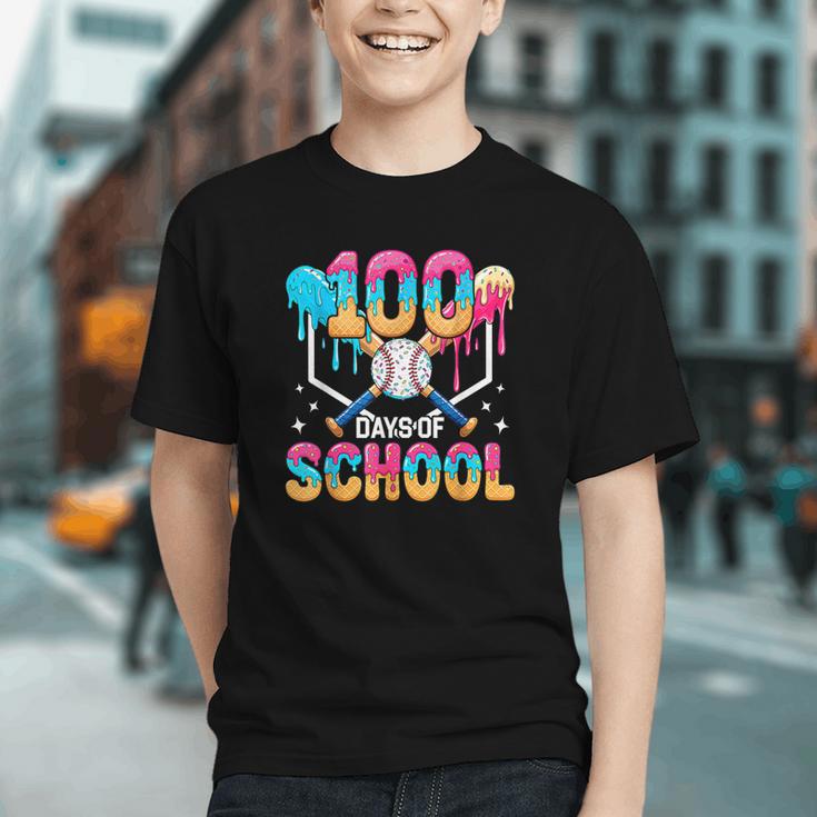 100 Days Of School Baseball Boys Kids 100th Day Of School Graphic Youth 100 Days Of School Baseball Boys Kids 100th Day Of School Graphic Youth