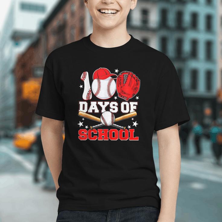 100 Days Of School Baseball Boys Kids Students Graphic Youth