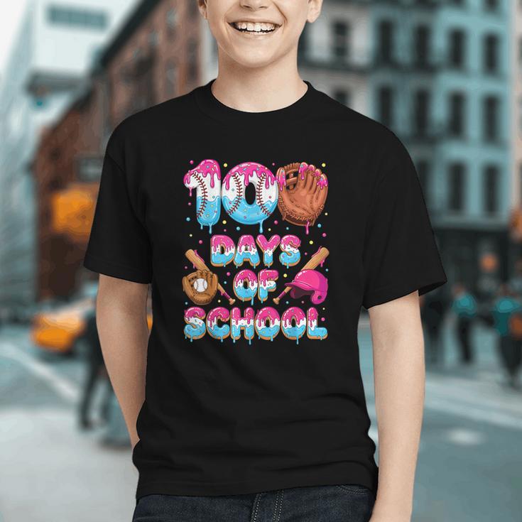 100 Days Of School Baseball Donut Dripping Teacher Boys Kids Graphic Youth 100 Days Of School Baseball Donut Dripping Teacher Boys Kids Graphic Youth