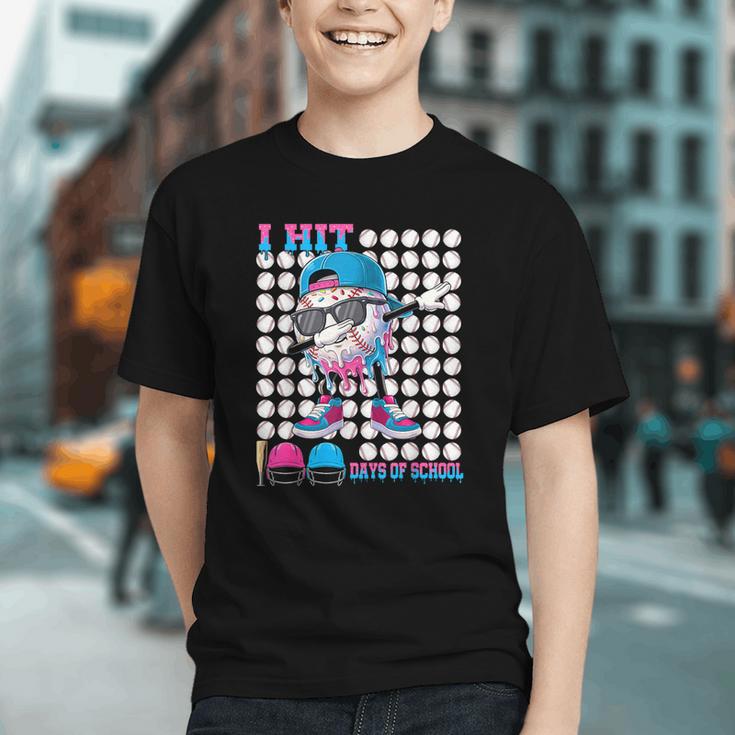 100 Days Of School Baseball Drip Boys Kids 100th Day School Graphic Youth 100 Days Of School Baseball Drip Boys Kids 100th Day School Graphic Youth