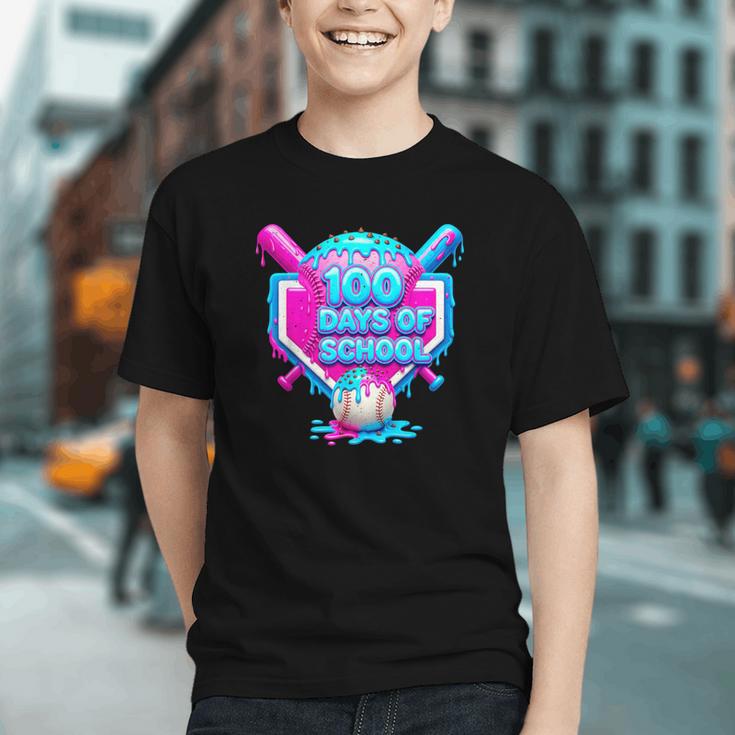 100 Days Of School Baseball Drip 100 Days For Boys And Kids Graphic Youth 100 Days Of School Baseball Drip 100 Days For Boys And Kids Graphic Youth