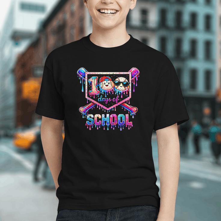100 Days Of School Baseball Drip Boys For Men Kids Graphic Youth 100 Days Of School Baseball Drip Boys For Men Kids Graphic Youth
