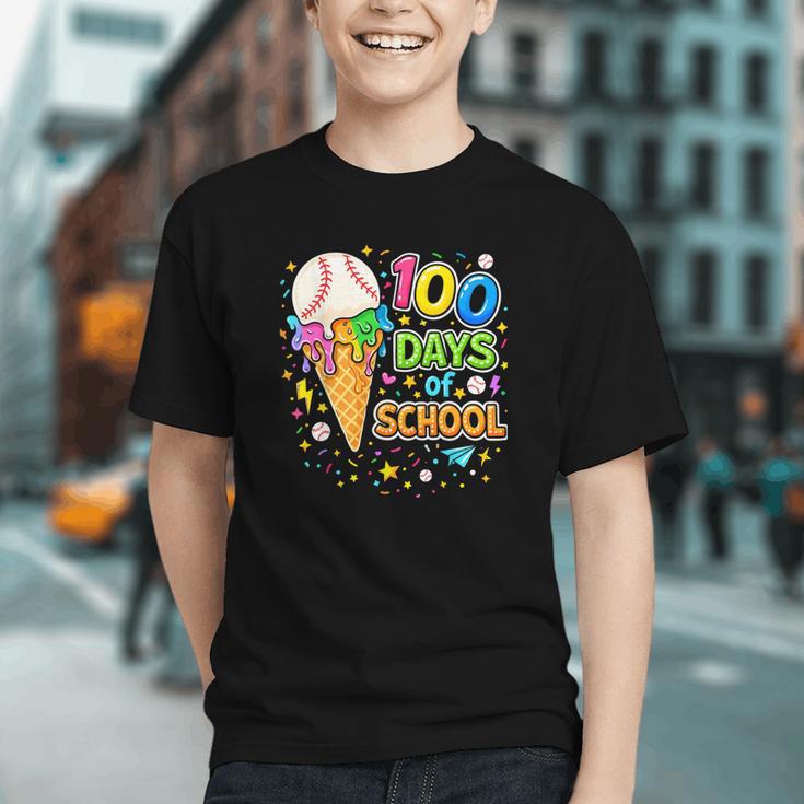 100 Days Of School Baseball Ice Cream Drip Boys Kids Player Graphic Youth 100 Days Of School Baseball Ice Cream Drip Boys Kids Player Graphic Youth
