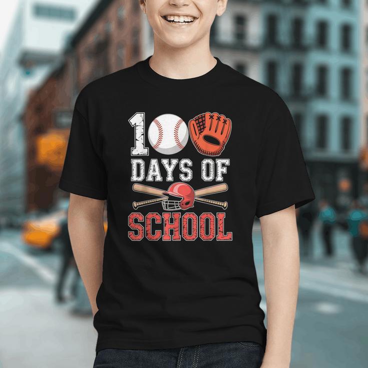 100 Days Of School Baseball Player Teacher Student Graphic Youth 100 Days Of School Baseball Player Teacher Student Graphic Youth
