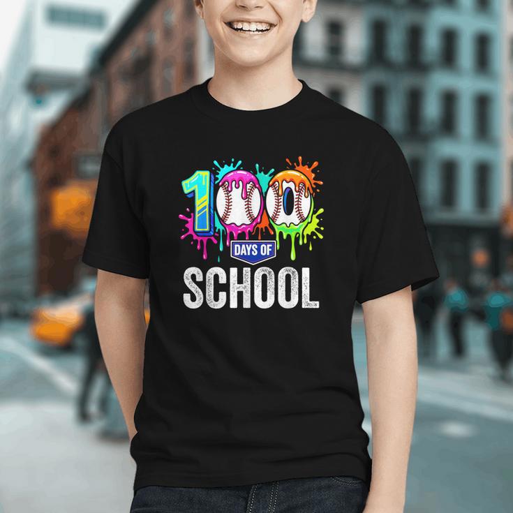 100 Days Of School Dripping Baseball Boys Kids Teacher Graphic Youth 100 Days Of School Dripping Baseball Boys Kids Teacher Graphic Youth