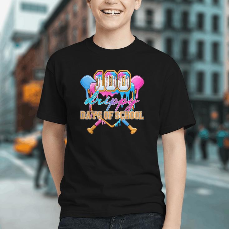 100 Drippy Days Of School Baseball Ice Cream Drip Boys Kids Graphic Youth 100 Drippy Days Of School Baseball Ice Cream Drip Boys Kids Graphic Youth