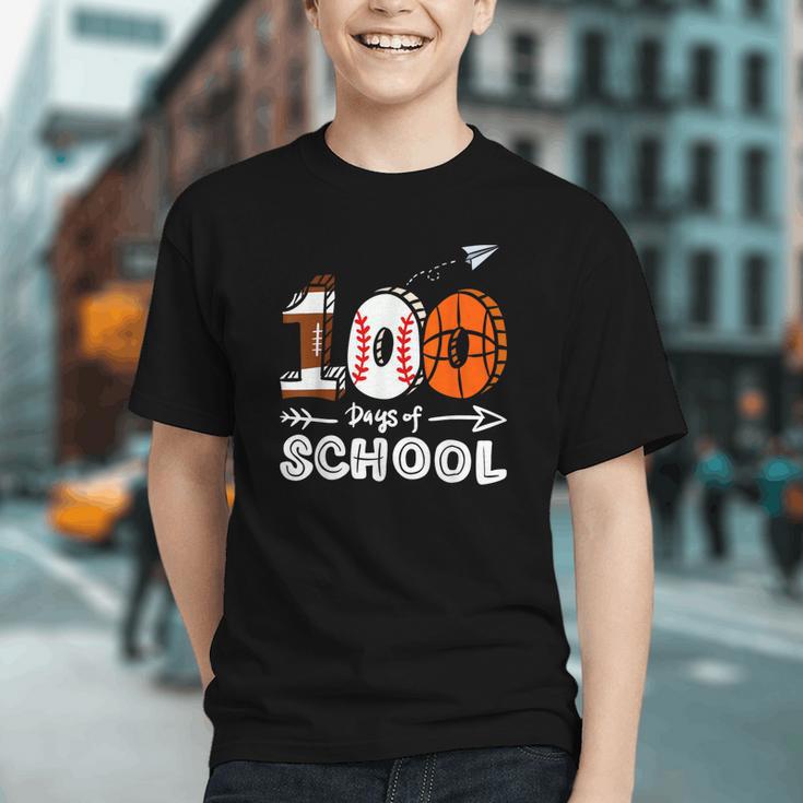 100th Day Of School Basketball Baseball Football Kids Boys Graphic Youth 100th Day Of School Basketball Baseball Football Kids Boys Graphic Youth