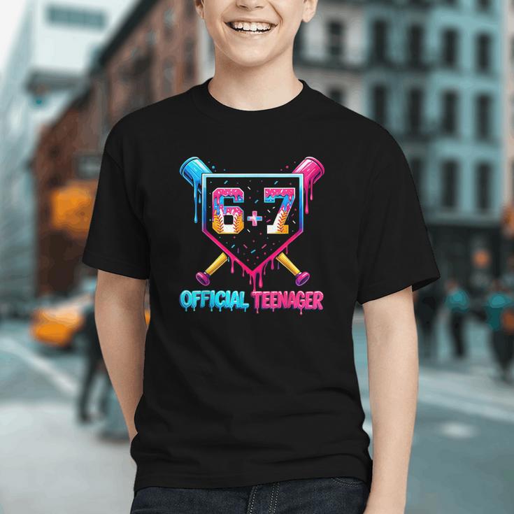 13th Birthday Official Teenager 67 Baseball Drip Boys Graphic Youth