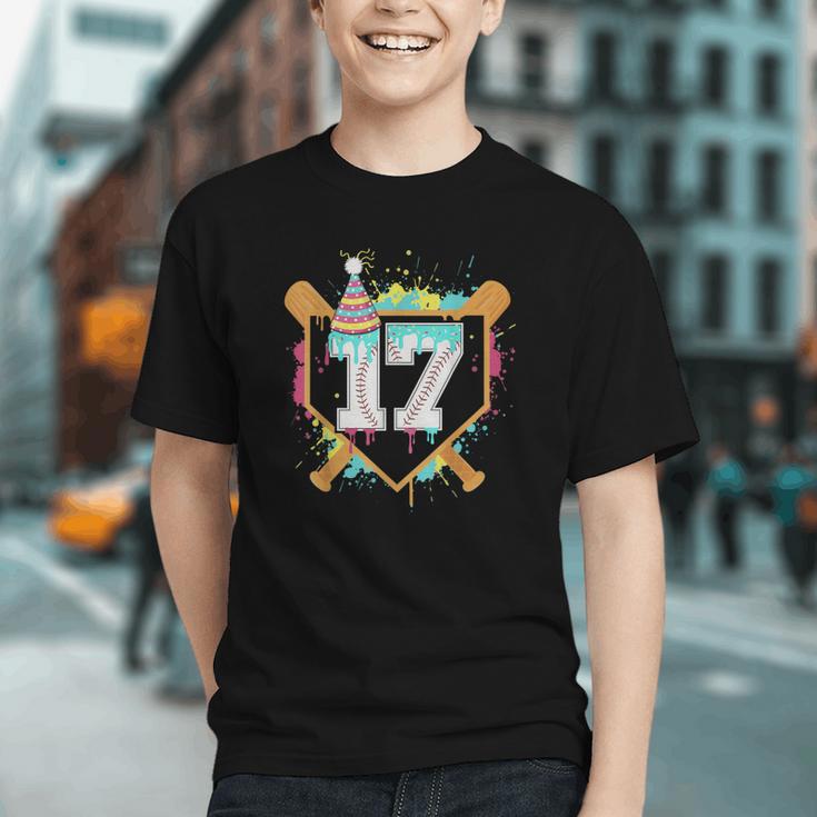 17th Birthday Baseball Drip Number 17 Year Old Birthday Boy Graphic Youth 17th Birthday Baseball Drip Number 17 Year Old Birthday Boy Graphic Youth