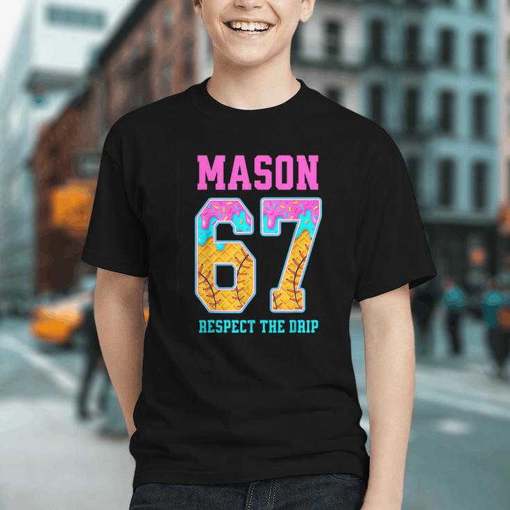 6 7 Mason Baseball Drip Graphic Youth