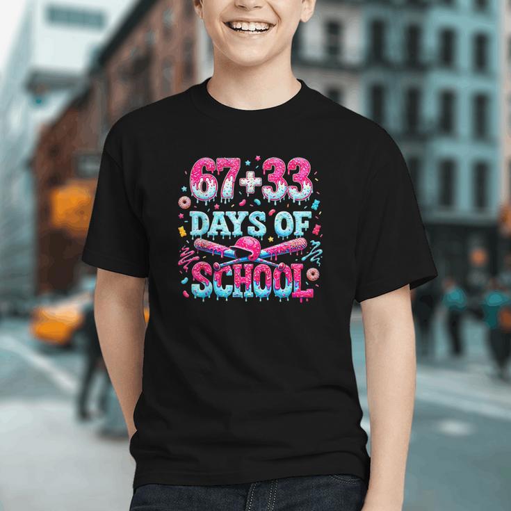67 33 Days Of School Baseball Drip 100th Day Of School Boys Graphic Youth