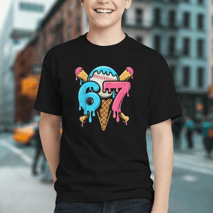 67 Baseball Ice Cream Drip Player Graphic Youth 67 Baseball Ice Cream Drip Player Graphic Youth