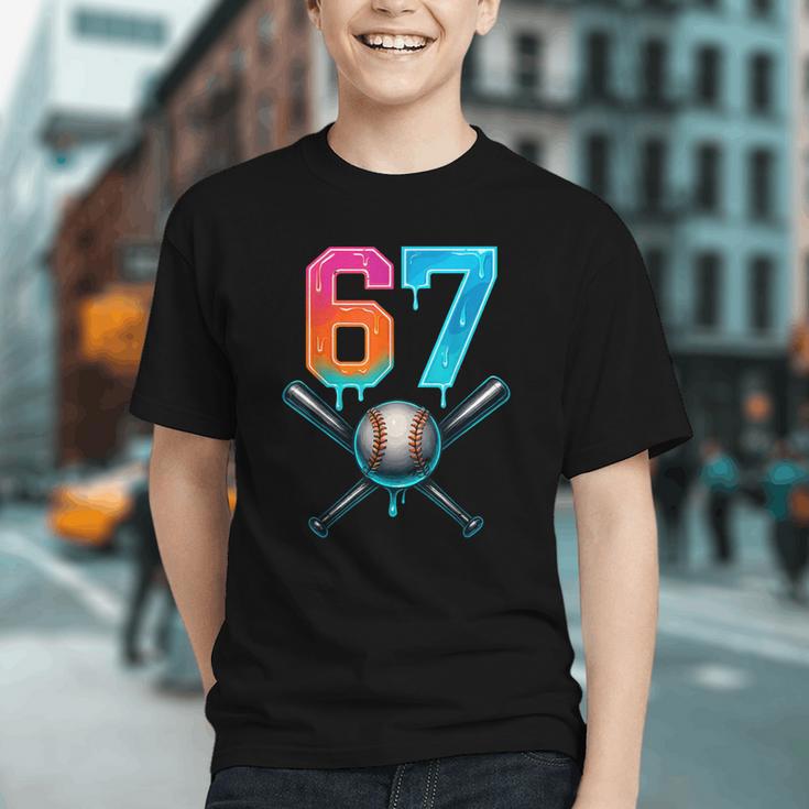 67 Baseball Meme Cool Drip Number 67 Player Or 67th Birthday Graphic Youth