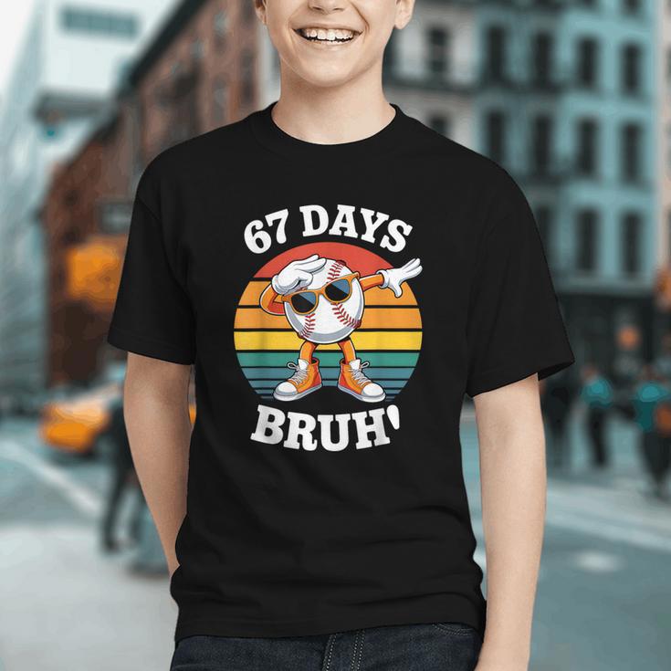 67 Days Of School Bruh Teacher Kids Dabbing Baseball Graphic Youth 67 Days Of School Bruh Teacher Kids Dabbing Baseball Graphic Youth