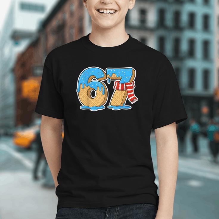 67 Ice Cream Drip Six Seven Baseball Drip 67 Boys Meme Graphic Youth