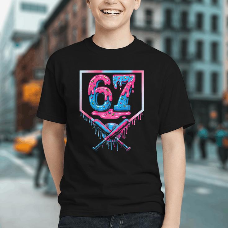 67 Six Seven Baseball Ice Cream Drip Cool Meme 67 Graphic Youth