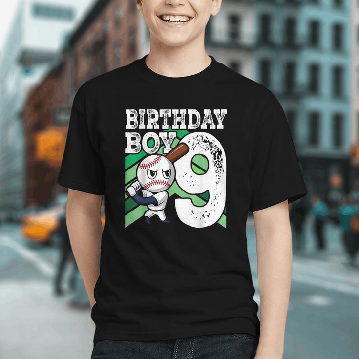9th Birthday Baseball Birthday Party 9th Birthday Boy Graphic Youth
