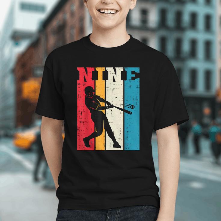 9th Birthday Nine Baseball Batter 9 Year Old Bday Boys Kids Graphic Youth 9th Birthday Nine Baseball Batter 9 Year Old Bday Boys Kids Graphic Youth