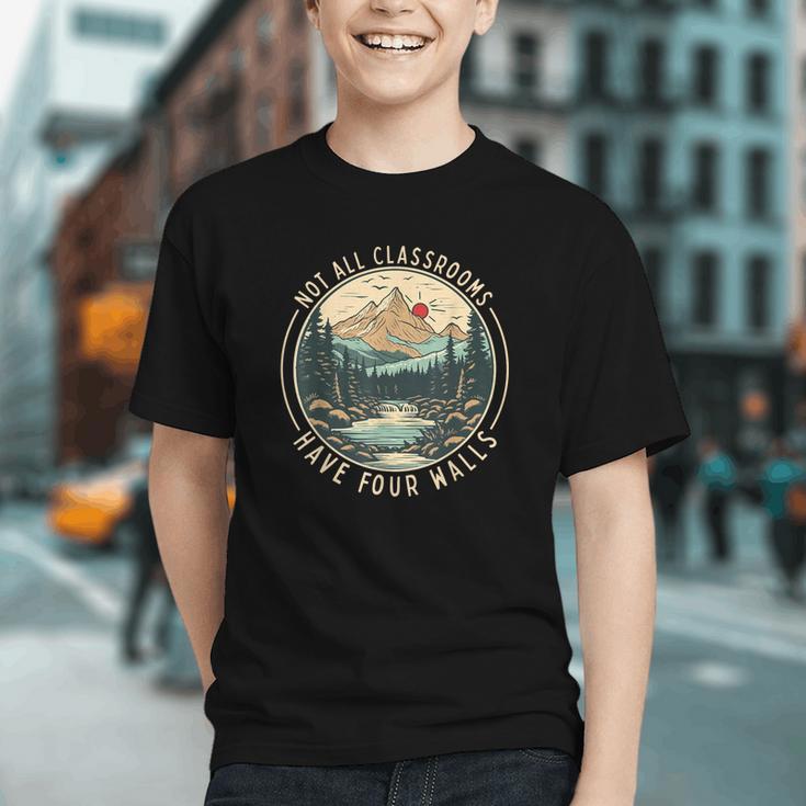 Adventure Awaits Beyond Walls Back to School Youth T-shirt Adventure Awaits Beyond Walls Back to School Youth T-shirt